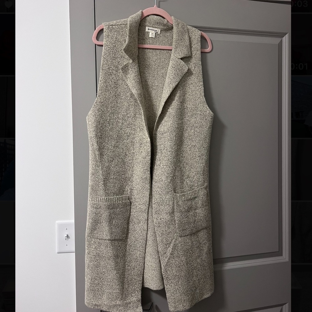 MIDI short sleeve knit cardigan